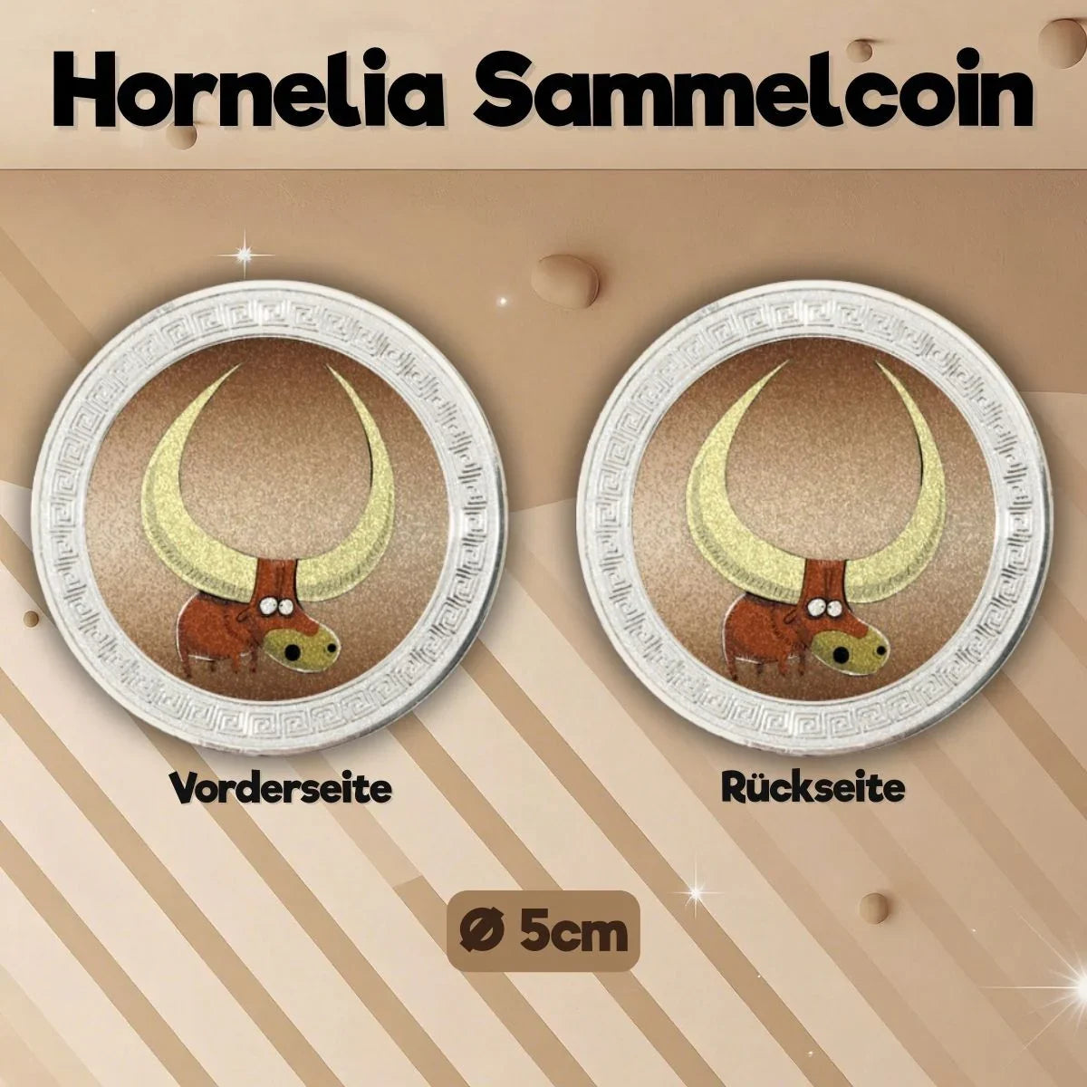 Hornelia– Collectible Coin Silber, Ø 5cm