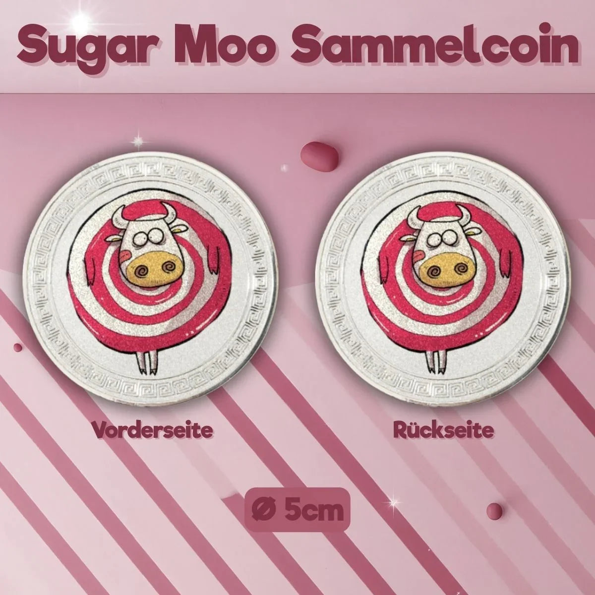 Sugar Moo – Collectible Coin Silber Ø 5cm